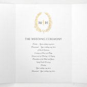 Zwart goud monogram krans verhaal & programma brui (Binnenkant midden)