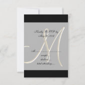 Zwart Goud Monogram M Trouw RSVP (Achterkant)