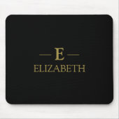 Zwart-goud monogram Muismat – Bureau Accessoire (Voorkant)