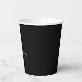 Zwart & Goud Monogram Papieren Bekers (Links)