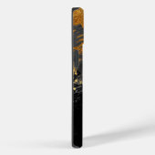 Zwart goud, monogrammen, elegant Case-Mate iPhone case (Achterkant / Rechts)