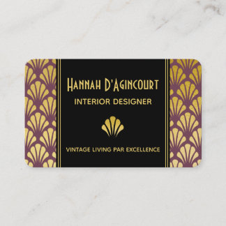 Zwart, goud, muve art deco voor patroonbeeld visitekaartje