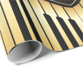 Zwart & Goud Muzieknoten Cadeaupapier (Rol Hoek)