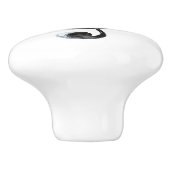 Zwart Goud Muzieknoten Keramische Knop (Zijkant)