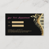 Zwart & Goud Muzieknoten Visitekaartje (Achterkant)