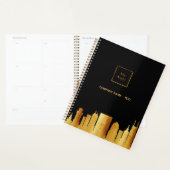Zwart goud Nashville skyline business logo Planner (Display)