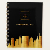 Zwart goud Nashville skyline business logo Planner (Voorkant)