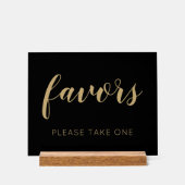 Zwart goud neem alsjeblieft één huwelijksgunst acryl bord (Voorkant)