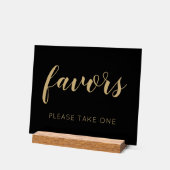Zwart goud neem alsjeblieft één huwelijksgunst acryl bord (Hoek)