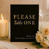 Zwart & Goud Neem een bruiloft gunst teken voor Folie Feestdagenkaart