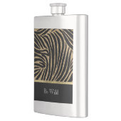 Zwart Goud Nep Glitter Zebra Flacon (Links)