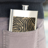 Zwart Goud Nep Glitter Zebra Flacon (Voorbeeld)