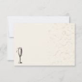 Zwart & Goud New Years Eve Bruiloft RSVP Kaartje (Achterkant)