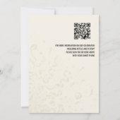 Zwart & Goud New Years Eve QR bruiloft uitnodiging (Achterkant)