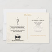 Zwart & Goud Nieuwjaar Eve bruiloft uitnodiging (Achterkant)