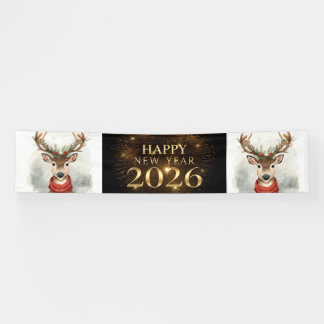 zwart goud nieuwjaarsfeest banner