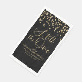 Zwart goud nog steeds de één bruiloft gelofte verl servet (Hoek)