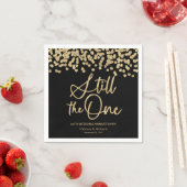 Zwart goud nog steeds de één bruiloft gelofte verl servet (Insitu)