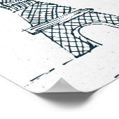 Zwart goud "Nooit eindigen met uw dagdromen" Citaa Poster (Hoek)