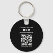 Zwart & Goud Notaris QR Code Logo Zakelijke Promo Sleutelhanger (Achterkant)