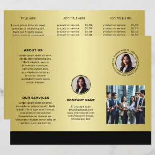 Zwart & goud ontwerp, Logo of Foto Brochures,