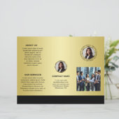 Zwart & goud ontwerp, Logo of Foto Brochures, (Staand voorkant)