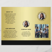 Zwart & goud ontwerp, Logo of Foto Brochures, (Voorkant)