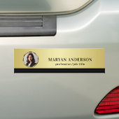Zwart & goud ontwerp, Logo of foto in gouden cirke Bumpersticker (Op auto)