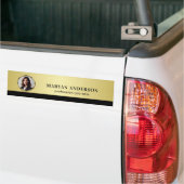 Zwart & goud ontwerp, Logo of foto in gouden cirke Bumpersticker (Op Truck)