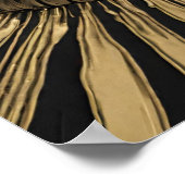 Zwart Goud Oog Muur Art Poster (Hoek)