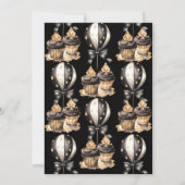 Zwart Goud Oud Oud en Nieuw Viering Kaart (Achterkant)