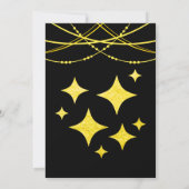 Zwart & Goud Oude Scroll 50ste bruiloft Jubileum Bedankkaart (Achterkant)