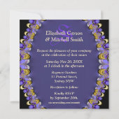 Zwart Goud Paarse kant Gotische middeleeuwse bruil Kaart (Achterkant)