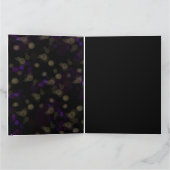 Zwart Goud Paarse Masquerade Party Bedankkaart (Binnen)