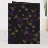 Zwart Goud Paarse Masquerade Party Bedankkaart (Achterkant)