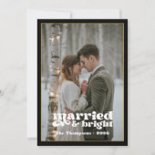 Zwart & Goud Passen getrouwd Kerst Feestdagenkaart (Voorkant)