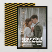 Zwart & Goud Passen getrouwd Kerst Feestdagenkaart (Voorkant / Achterkant)