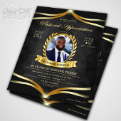 Zwart Goud Pastorale Appreciation Church Service Flyer