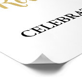 Zwart Goud Pensioen Partij Custom 18x24 Poster (Hoek)