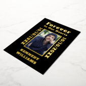 Zwart Goud Persoonlijke Foto Onvergetelijk in Onze Folie Uitnodiging (Gedraaid)