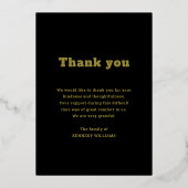 Zwart Goud Persoonlijke Foto Onvergetelijk in Onze Folie Uitnodiging (Achterkant)