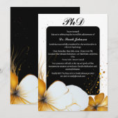 Zwart & Goud PhD of doctoraat Afstuderen Kaart (Voorkant / Achterkant)