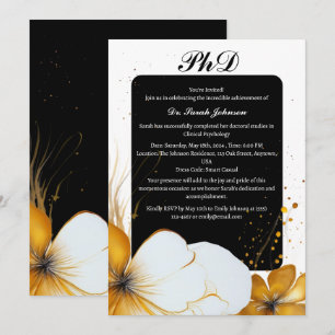 Zwart & Goud PhD of doctoraat Afstuderen Kaart