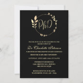 Zwart & Goud PHD Promotie Kaart (Voorkant)