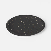 Zwart & Goud polkadot Wegwerp Party Papier Bord (Gekanteld)