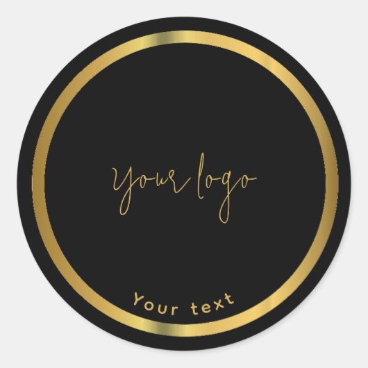 Zwart & goud premium chocolade business Sticker (Voorkant)