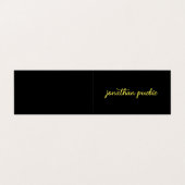 Zwart & Goud Professioneel Elegant Gevouwen Ontwer Visitekaartje (Buitenkant ongevouwen)