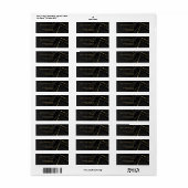 Zwart goud Professioneel Kantoor Retouradres Etiket (Full Sheet)