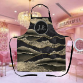 Zwart Goud Professioneel Marmeren Agaat Glam Schort