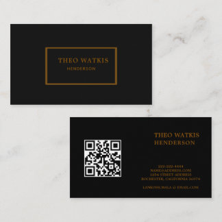 Zwart goud qr code bewerken visitekaartje
